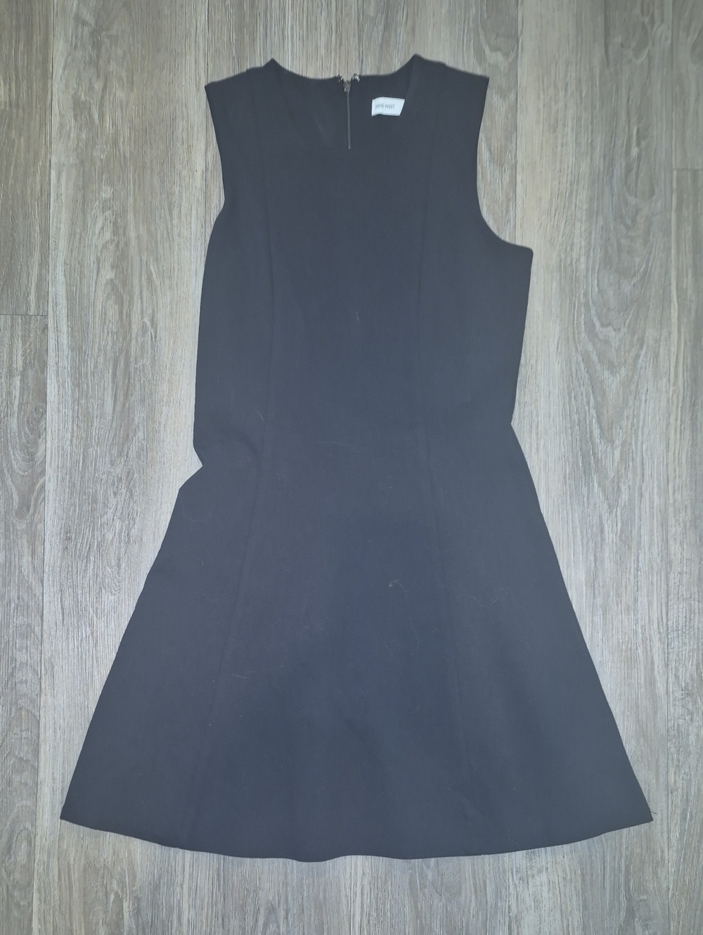 Nine West Black Sleeveless Midi A-Line Dress
